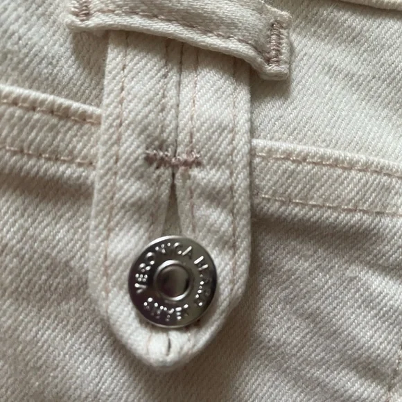 Veronica Beard Beverly flared jeans in cream denim. high rise, size 25 - Picture 7 of 9